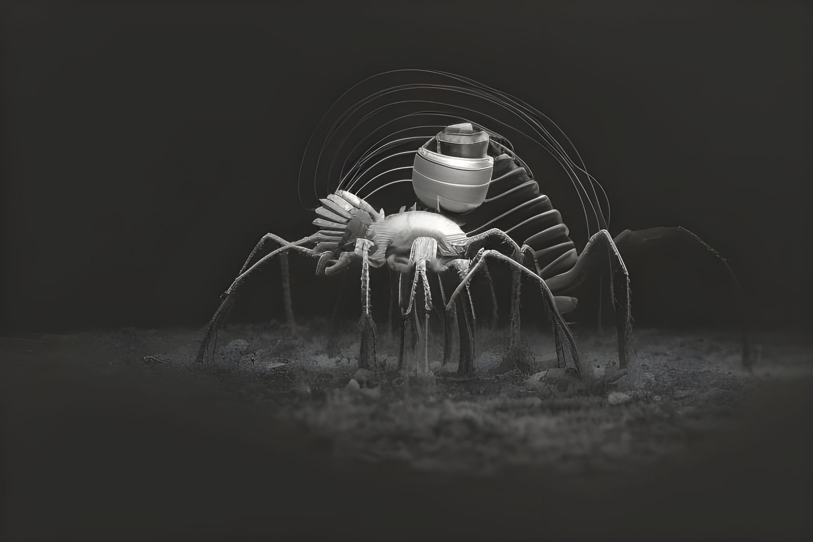 Surreal Landscapes with Robotic Elements and Fibonacci Patte...
