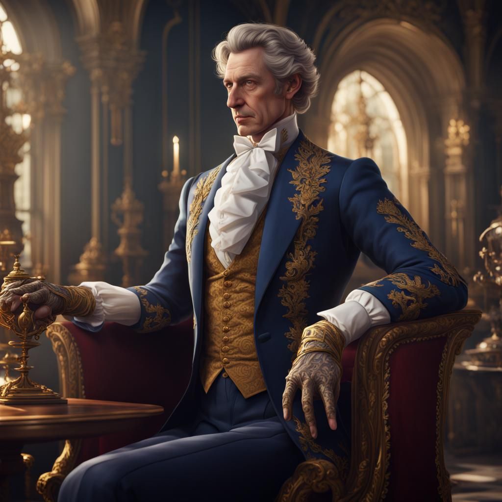 Luxurious Four-Armed Aristocrat in Vast Fantasy Realm