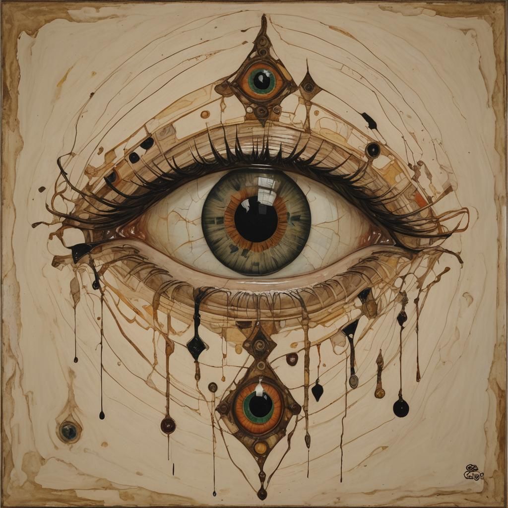 Grand Baroque Portrait in the Style of Egon Schiele