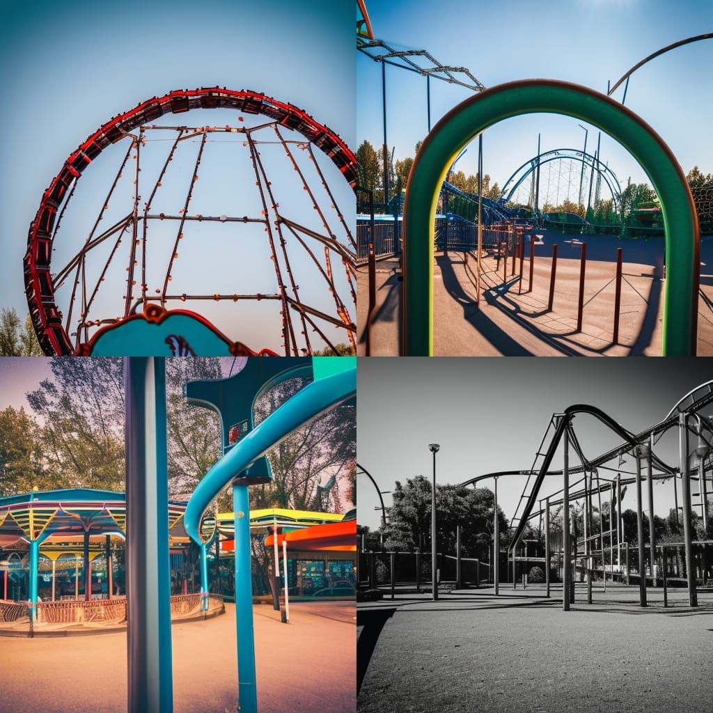 A Deserted Amusement Park in Luminous Daylight