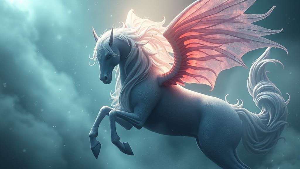 Ethereal Kelpie in Hyperdetailed Fantasy Landscape