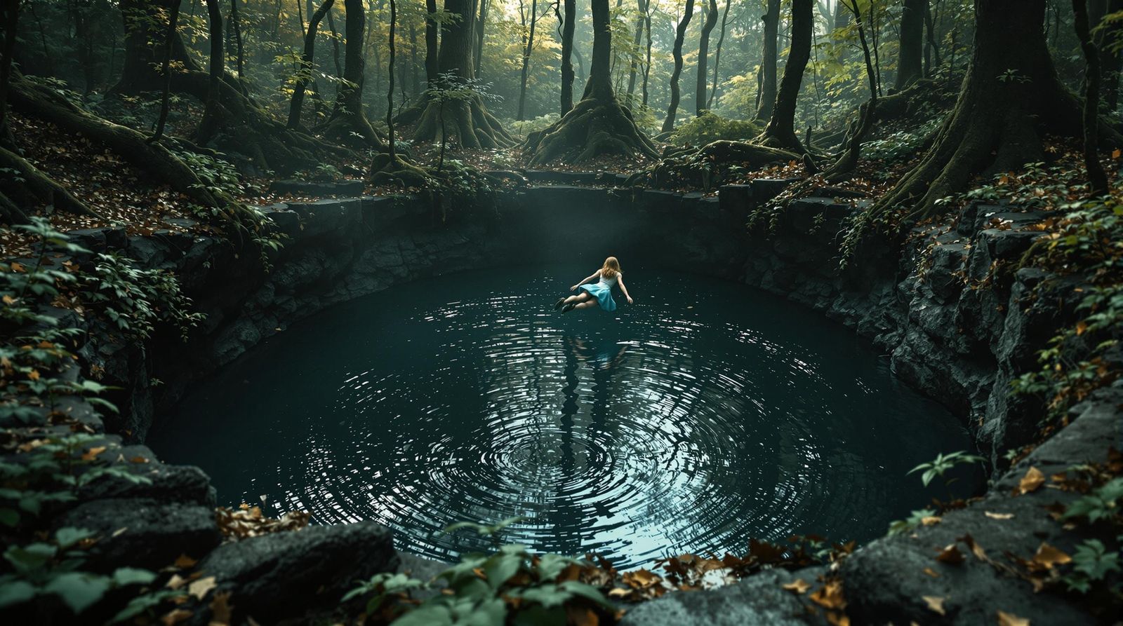 The ground whistled water and Alice.