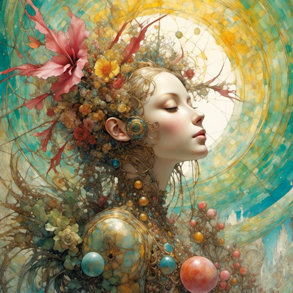 Surreal Microcosm Blooms in Multidimensional Splendor