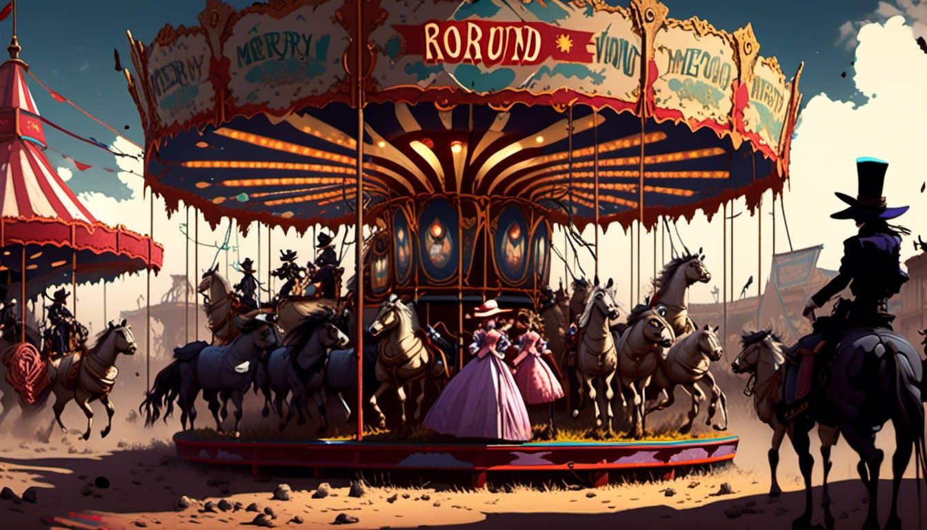 Epic Western Carnival at Sunset