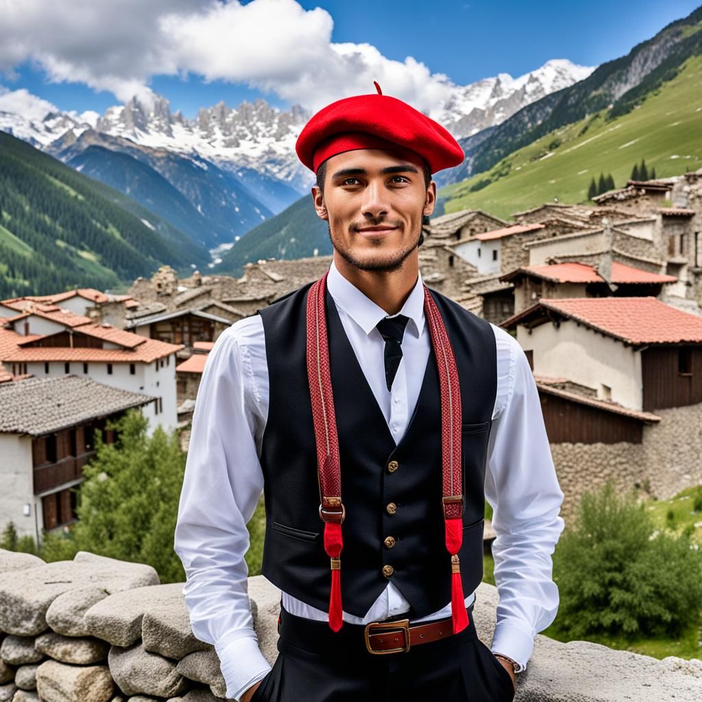 Andorran Gentleman Amidst Pyrenees Beauty