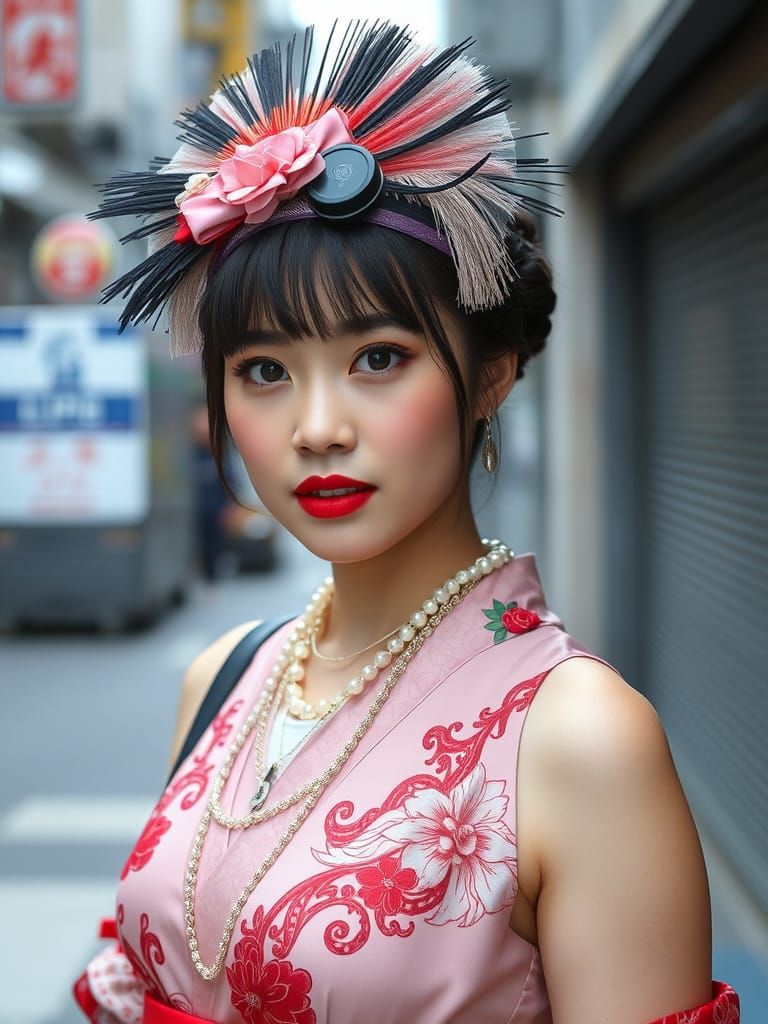 Shinobi Flapper with Nemes Headdress in Massurrealism