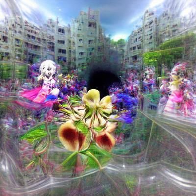 Vibrant Floral Dreamscape in Whimsical Watercolor