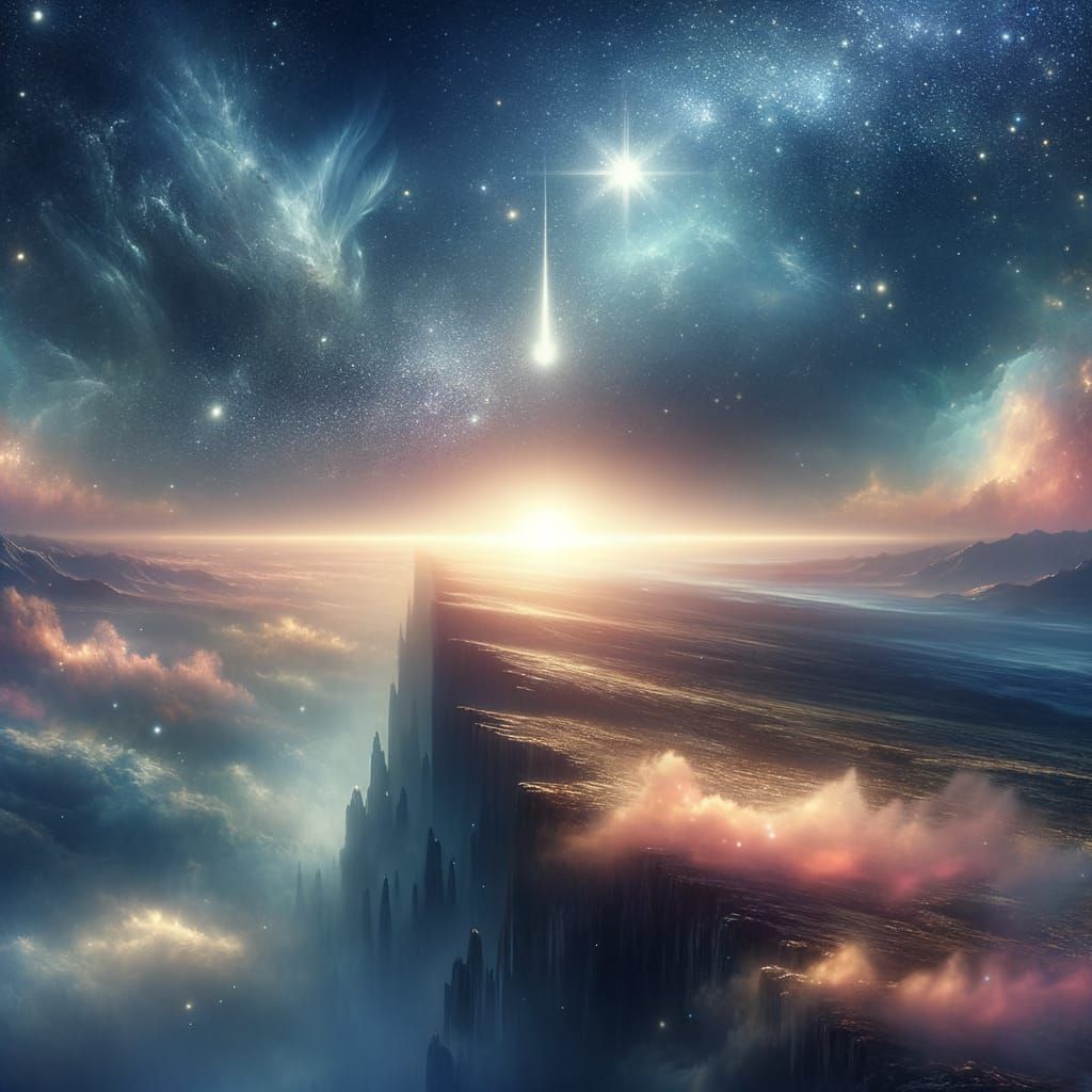 Ethereal Beauty at the Edge of the World in Dreamy, Watercol...