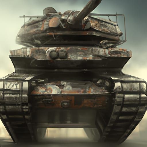 Epic Cinematic Digital Painting of a Shimmering Tank