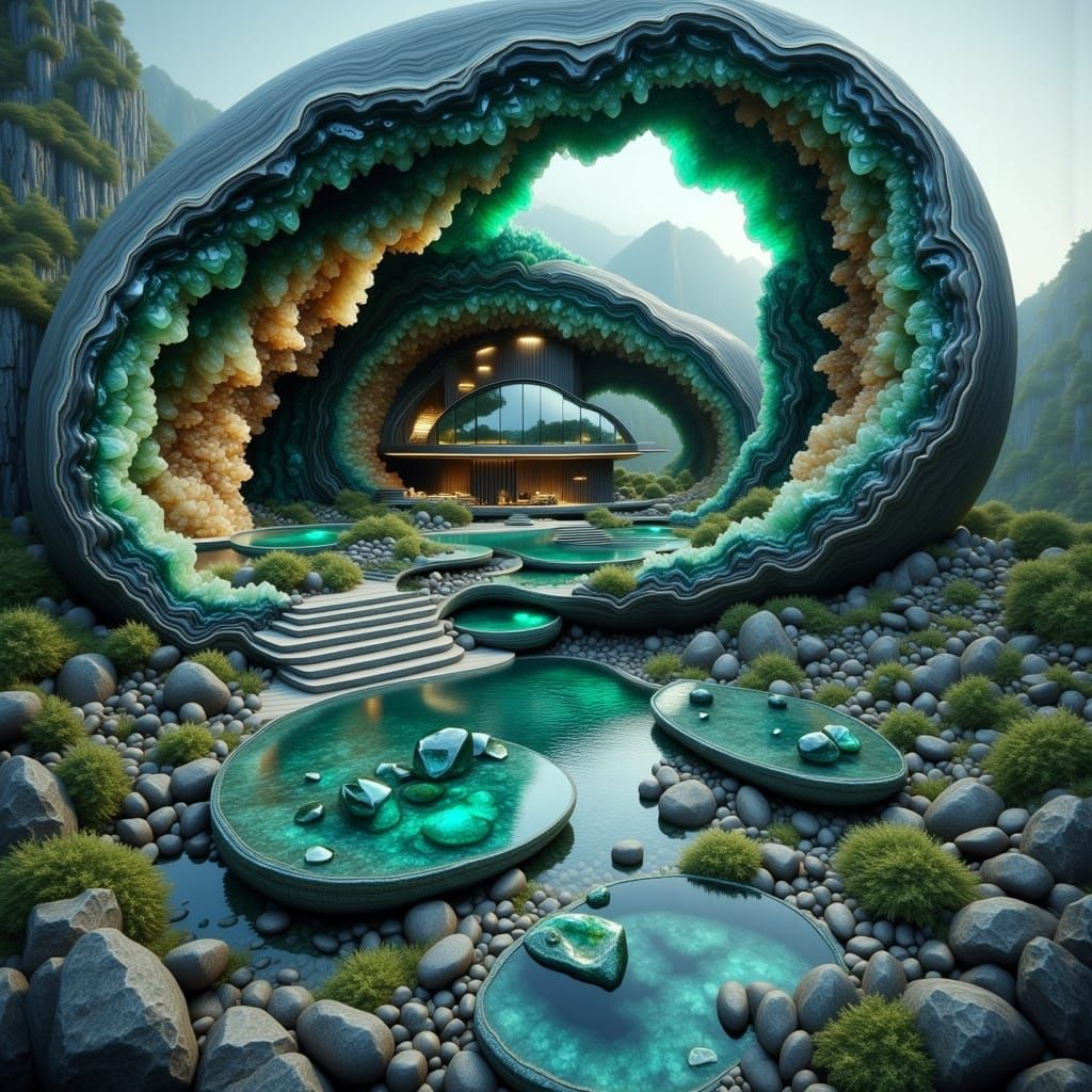 Emerald Geode House: Organic Architecture