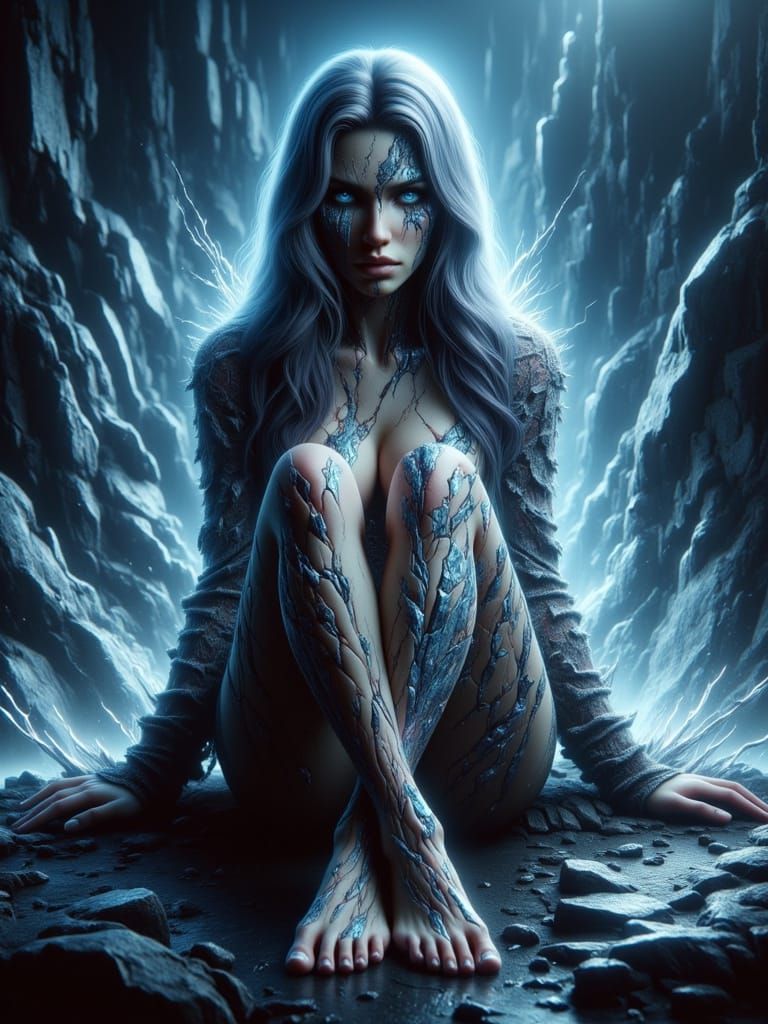 Surreal Goddess in Agony