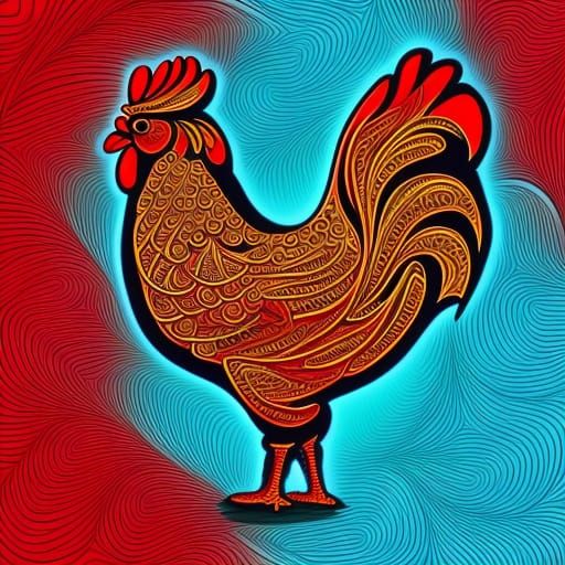 Beautiful intricate Rooster