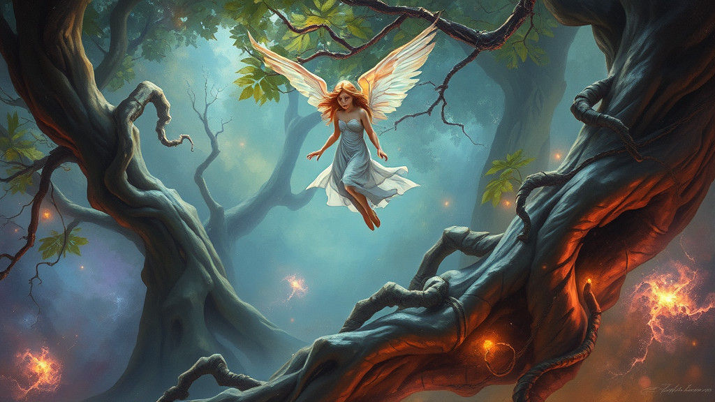 Enchanted Dream World in Whimsical Fantasy Style