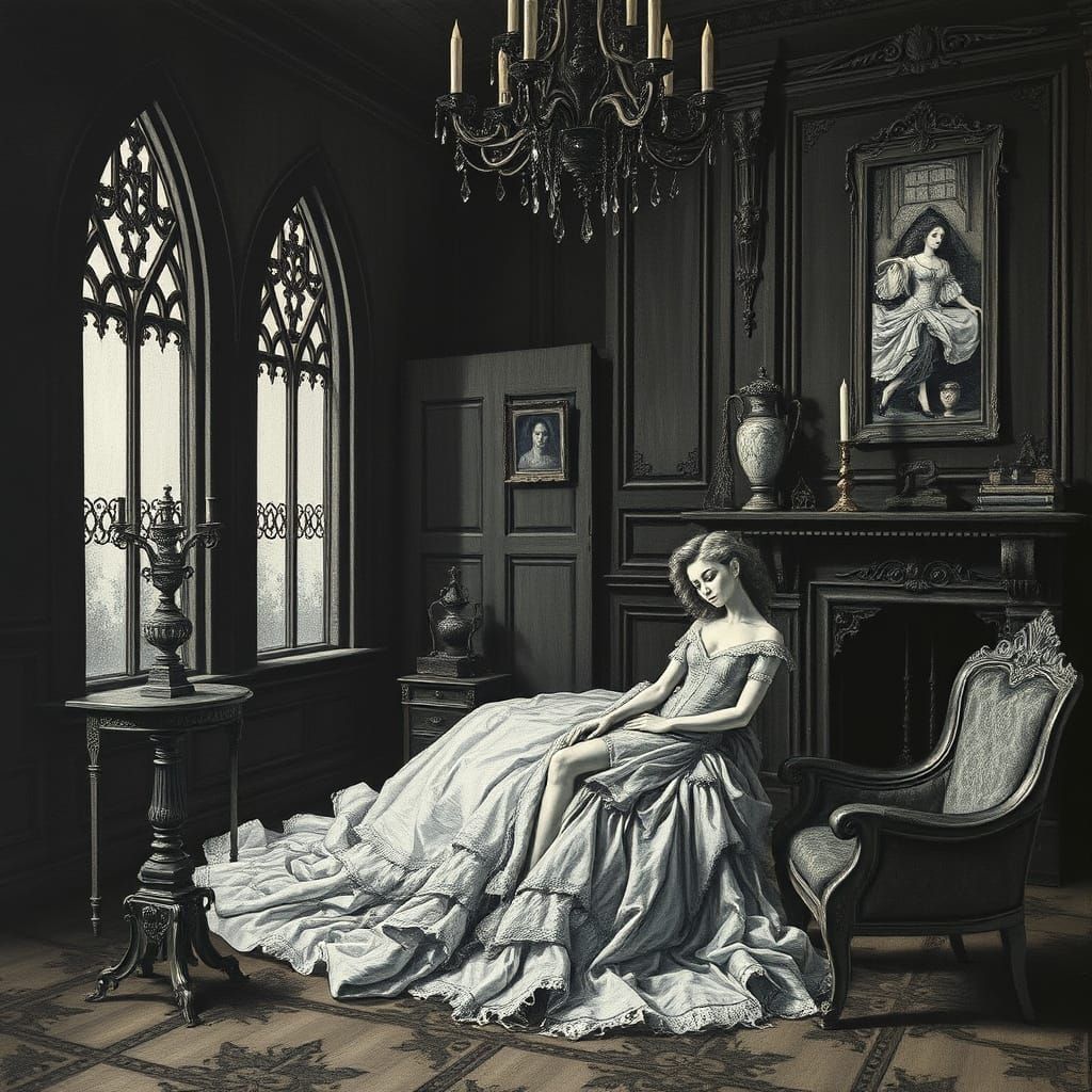 Ethereal Victorian Vampire Beauty