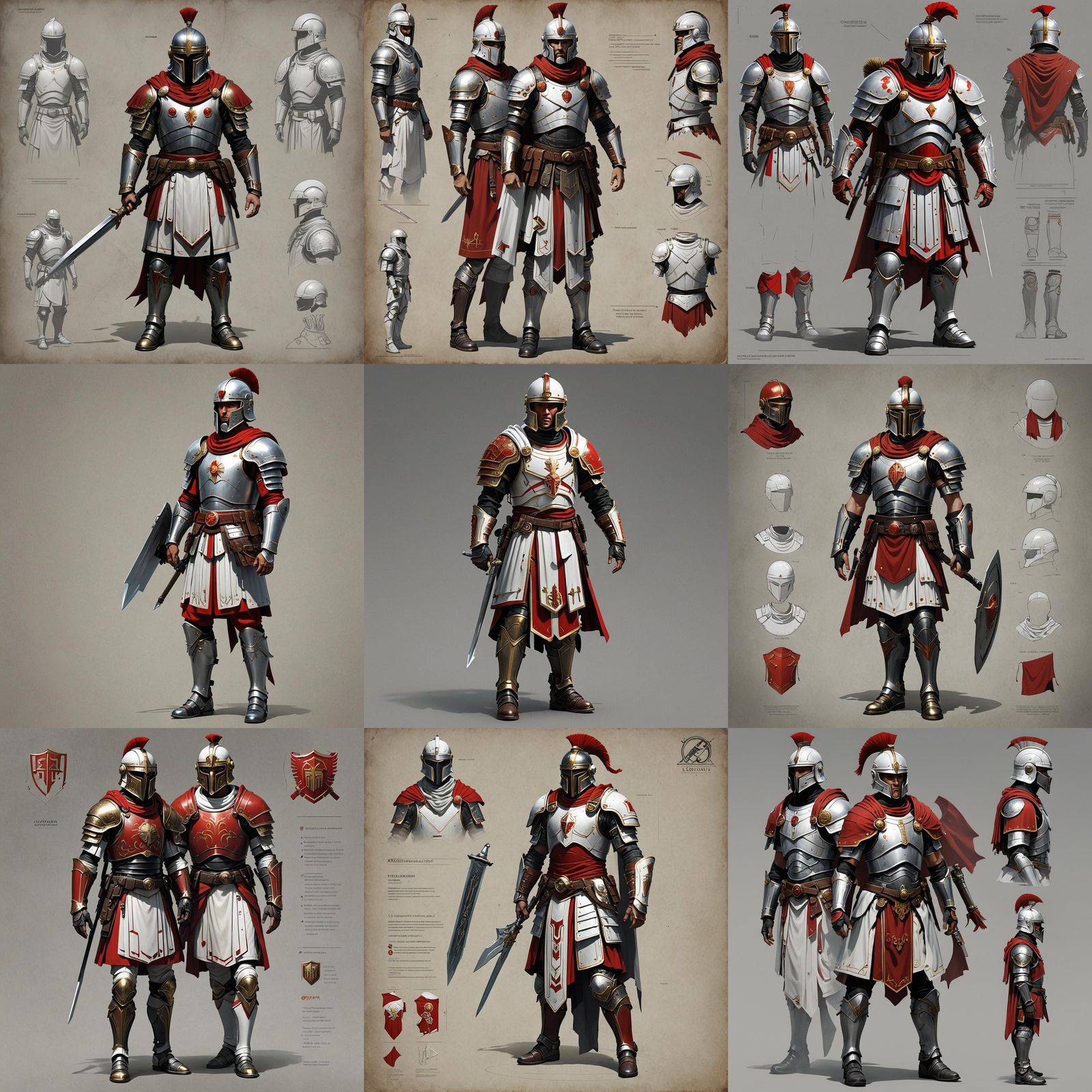 Futuristic Roman Legionary in Plastoid Armor, Cinematic Film...