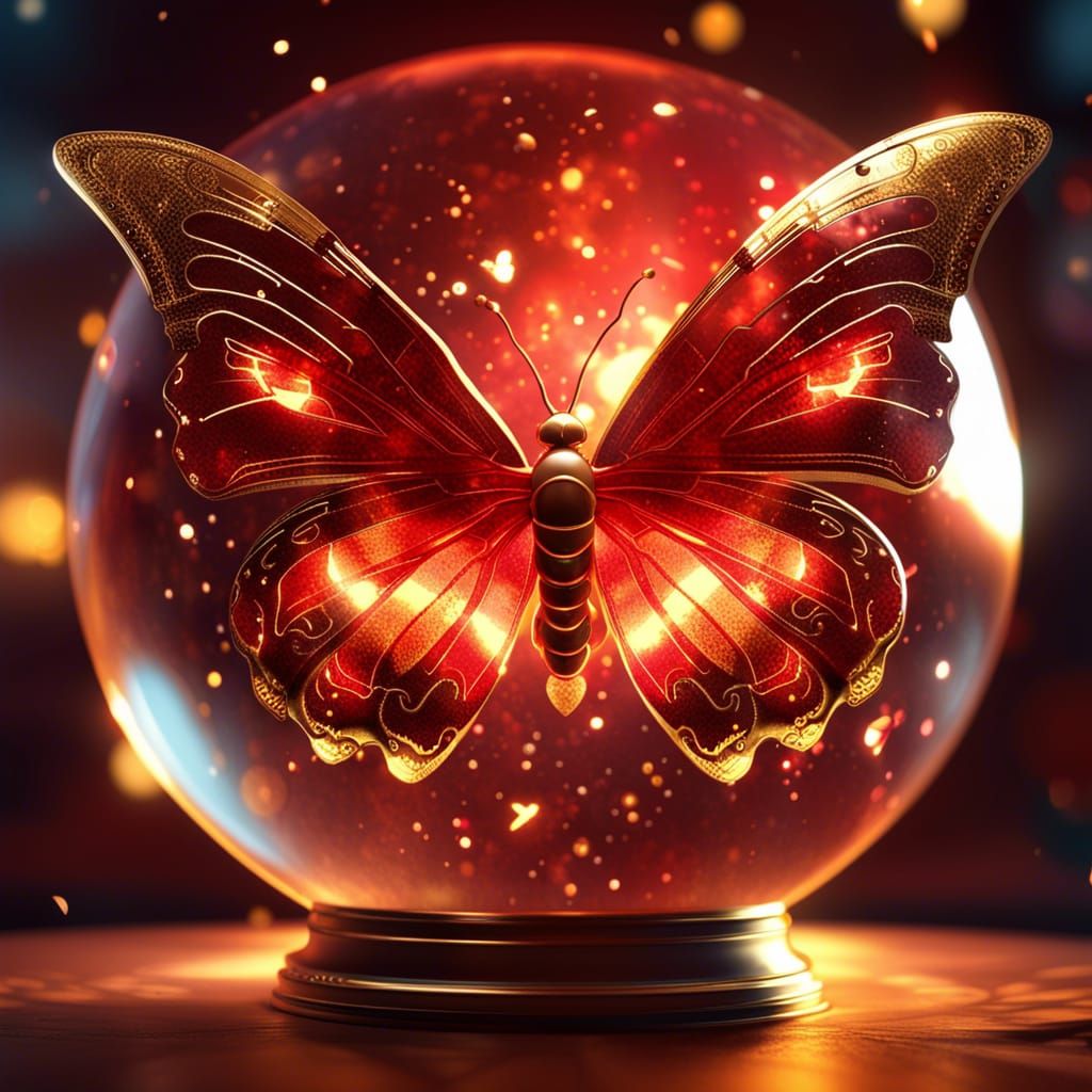 butterfly and crystal ball