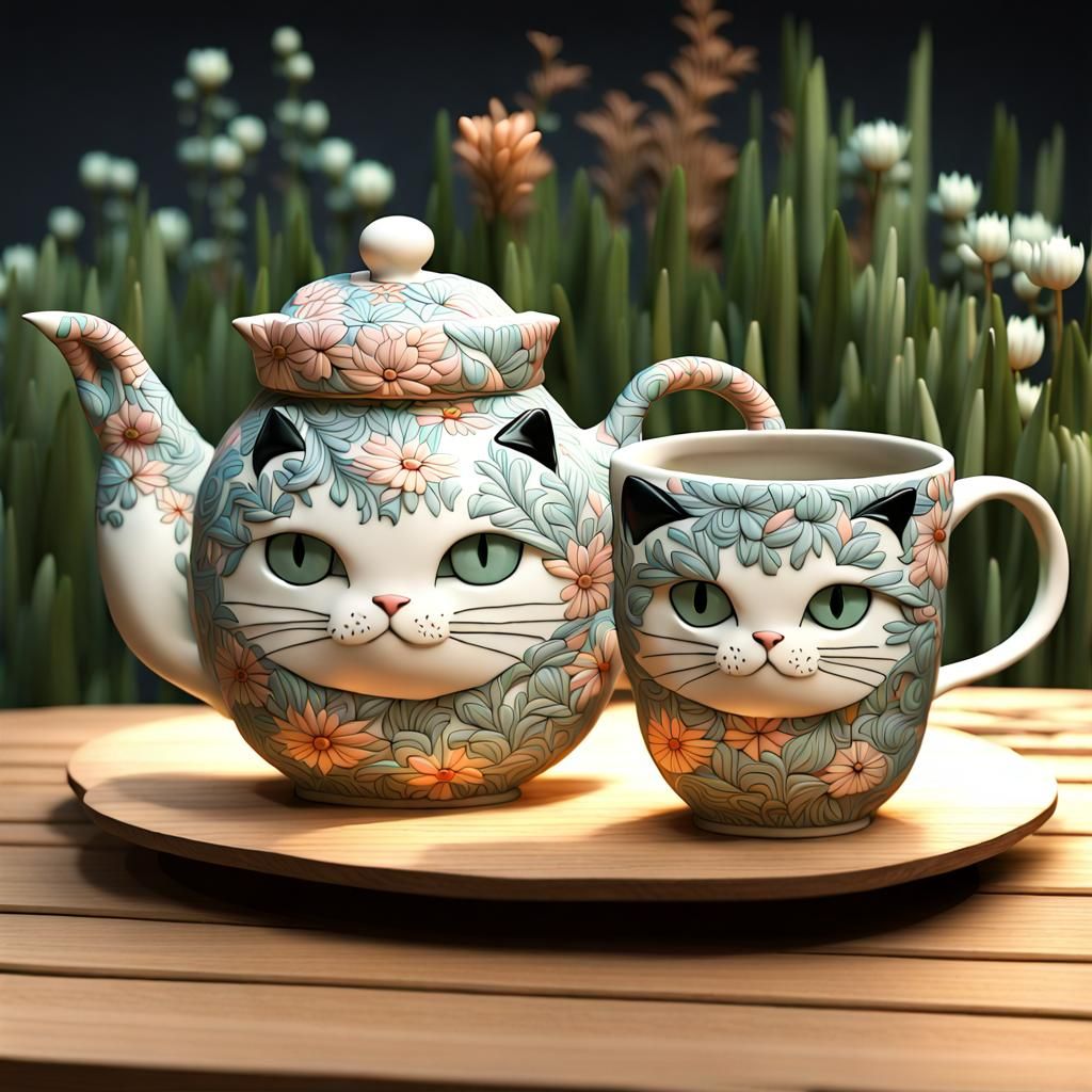 Ragdoll cat Teapot