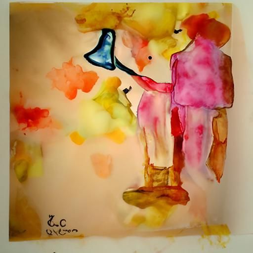 Delicate Communication in Watercolor Style