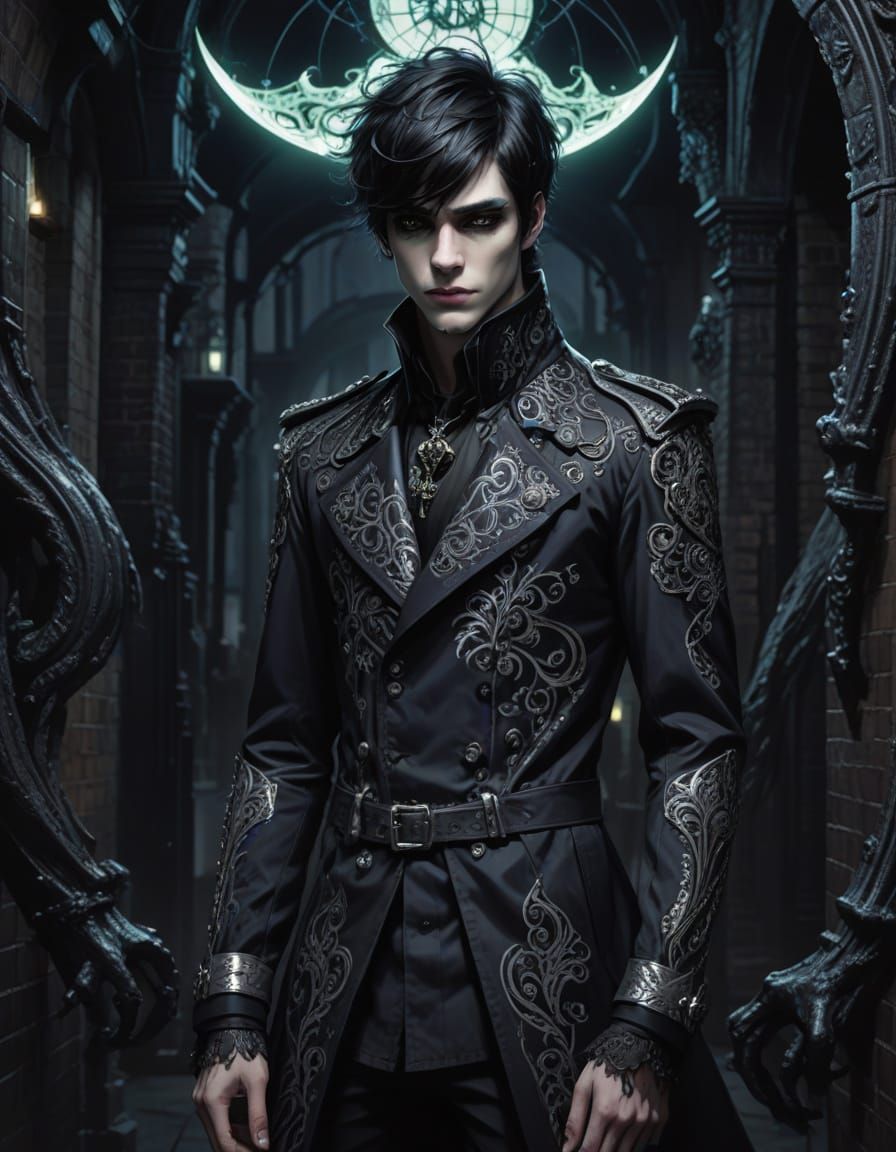 Handsome Emo Gentleman in Victorian Splendor