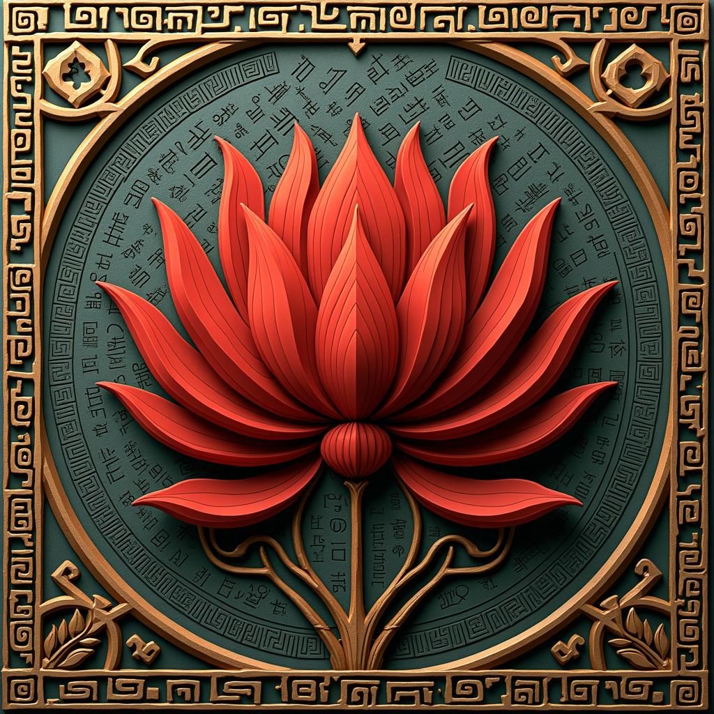 Celestial Hieroglyphic Lotus Throne