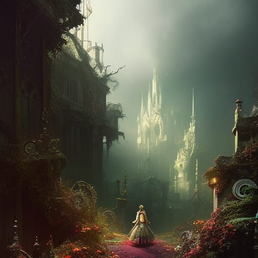 Alice in Wonderland: Gothic Lunarpunk Reimagining