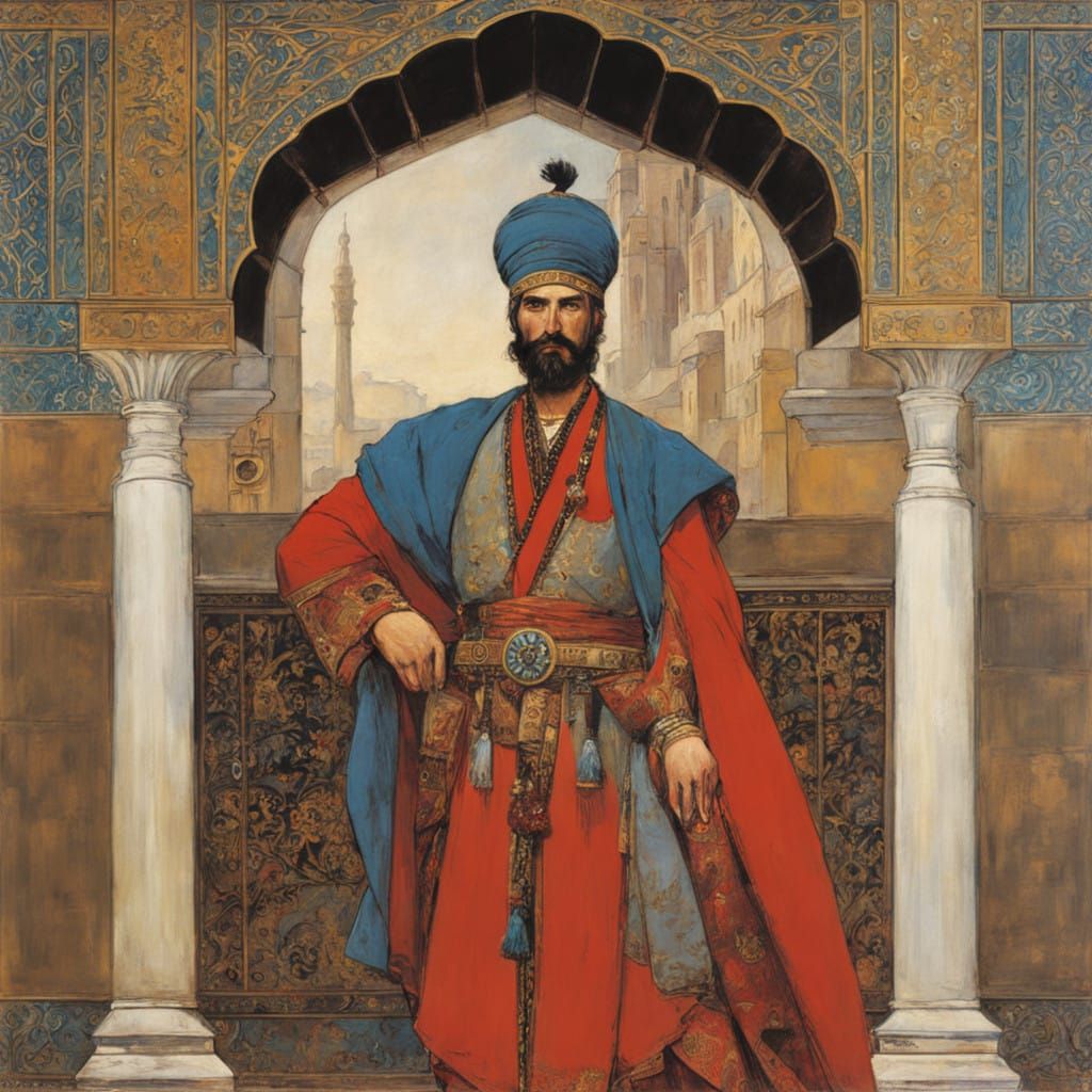 Oriental Prince in Royal Attire