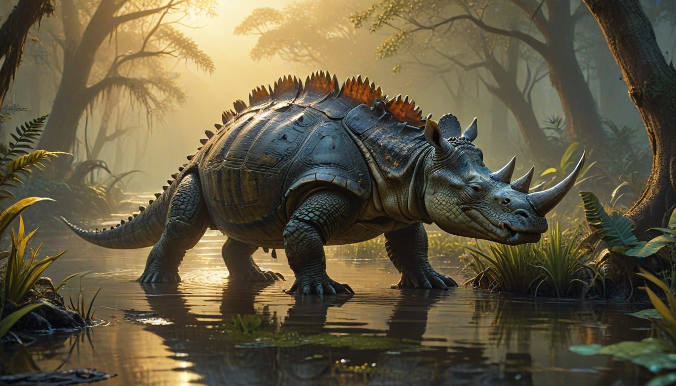 alligator-rhino-tortoise