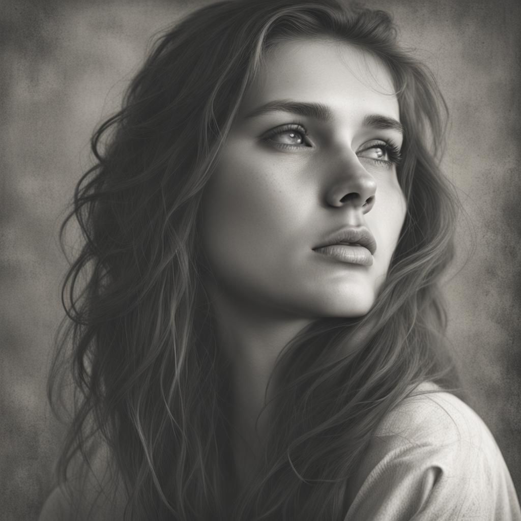 Young Woman Lost in Contemplation