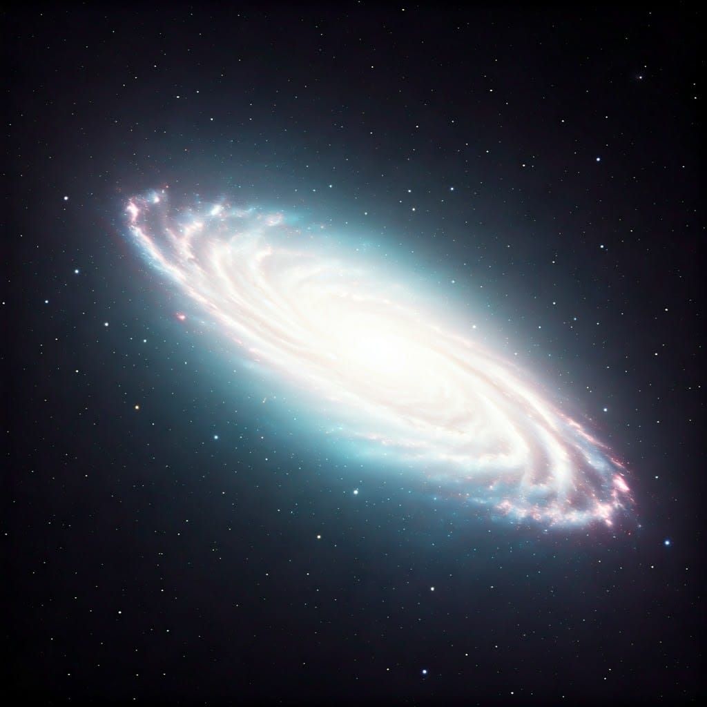 Dreamlike Galaxy with Glittering Stardust and Nebulae