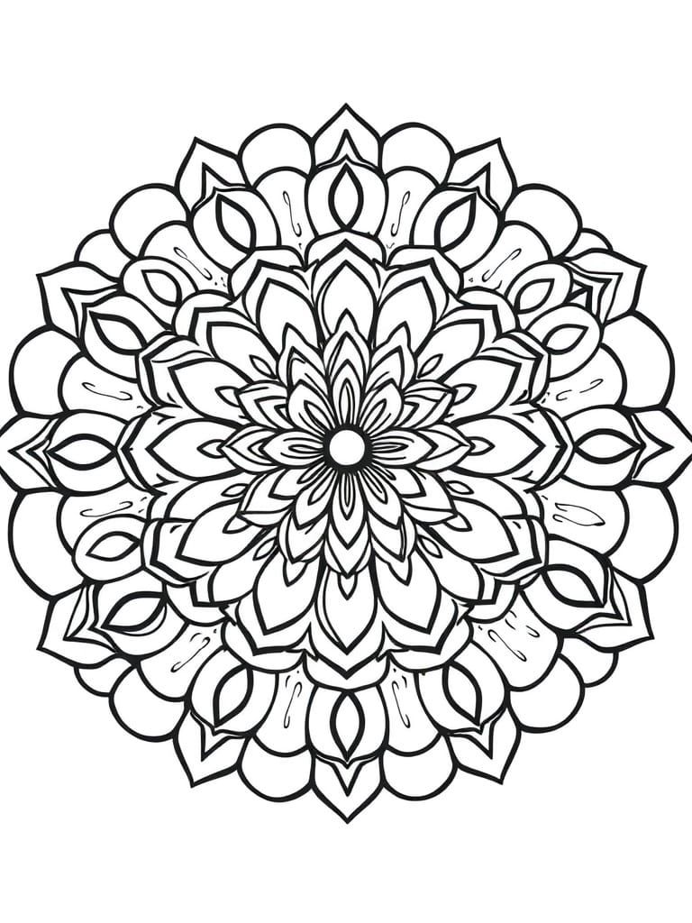 Relaxing 20 cm Mandala for Stress Relief and Focus