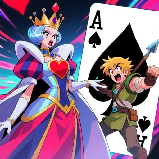 Futuristic Queen of Hearts Meets Adventurer Jack of Spades