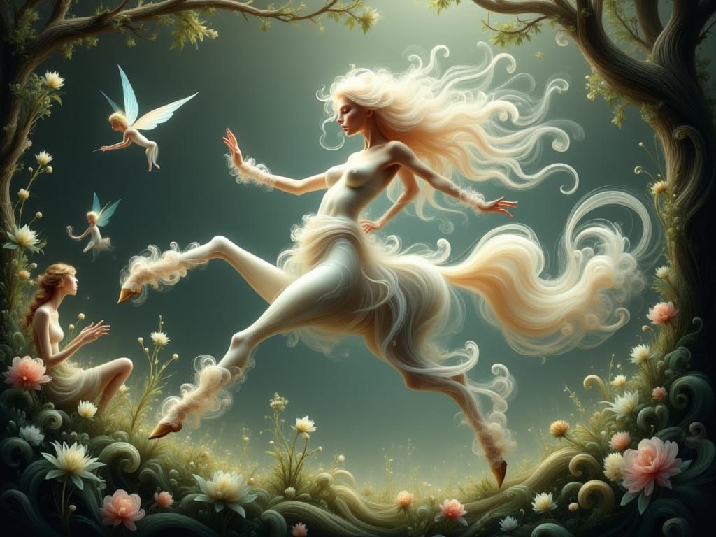 Whimsical Centaur in Enchanted Forest