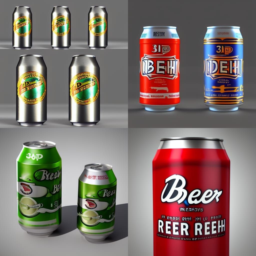 3D Beer Can Refreshment Ad