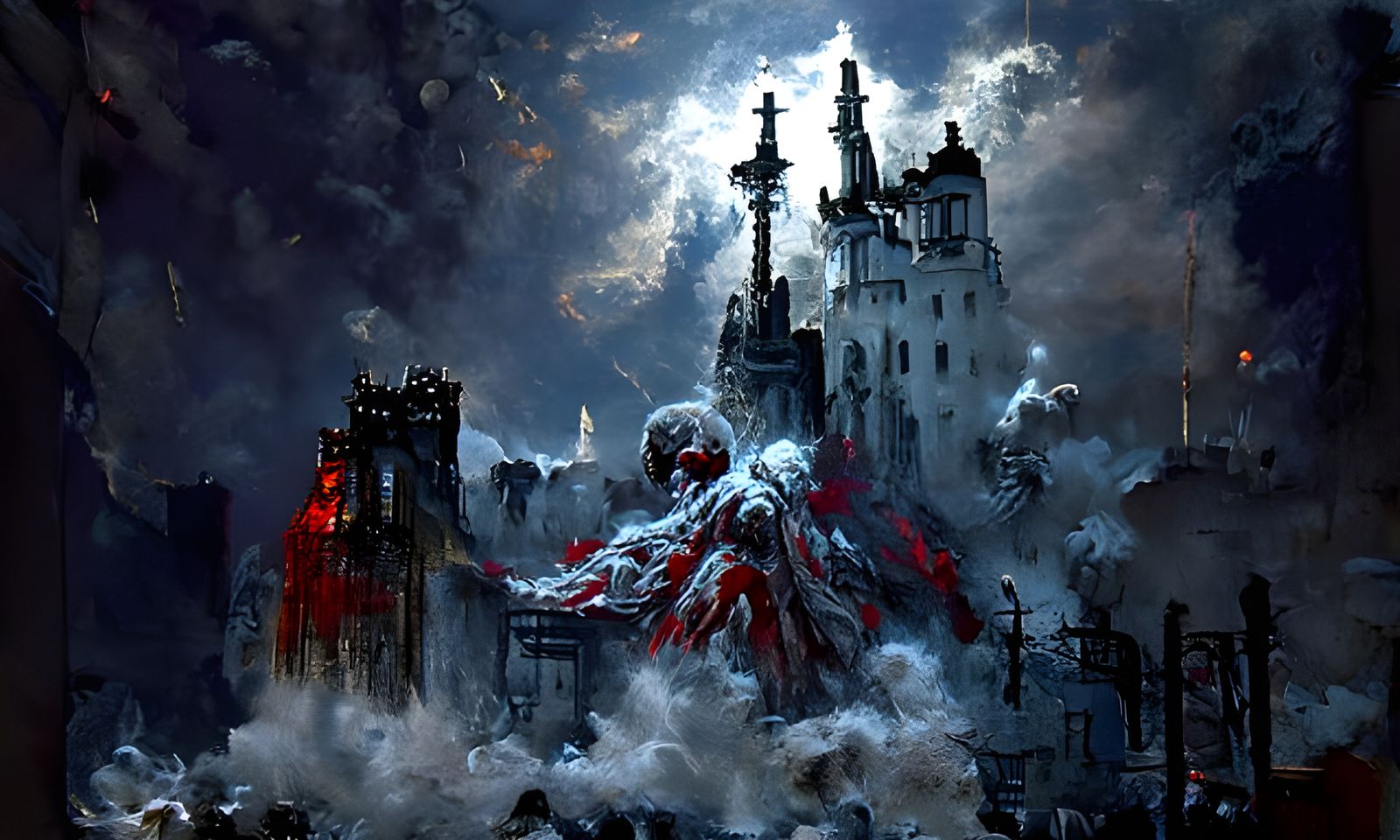 Castle by the moon light