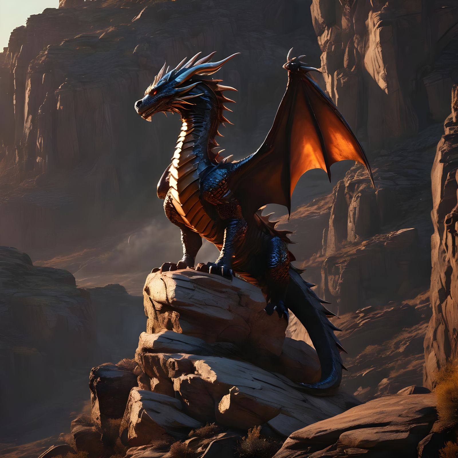 Majestic Dragon Hybrid of Lion