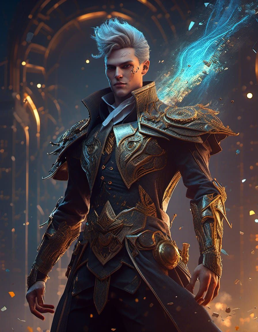 Ethereal Clockwork Elf Masterpiece in Dark Fantasy Style