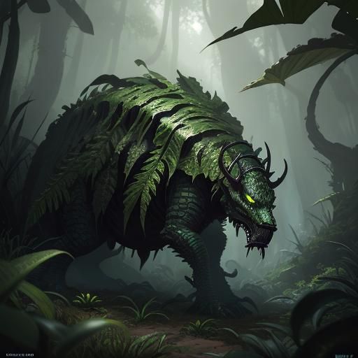 Surreal Fantasy Warrior Emerges from Shadows