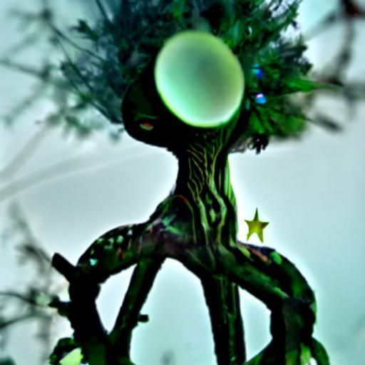 Tree Alien Under Celestial Skies
