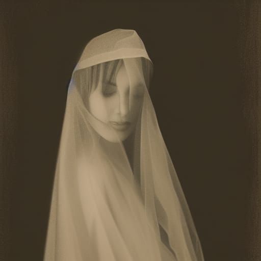 Girl Enveloped in a Diaphanous Veil