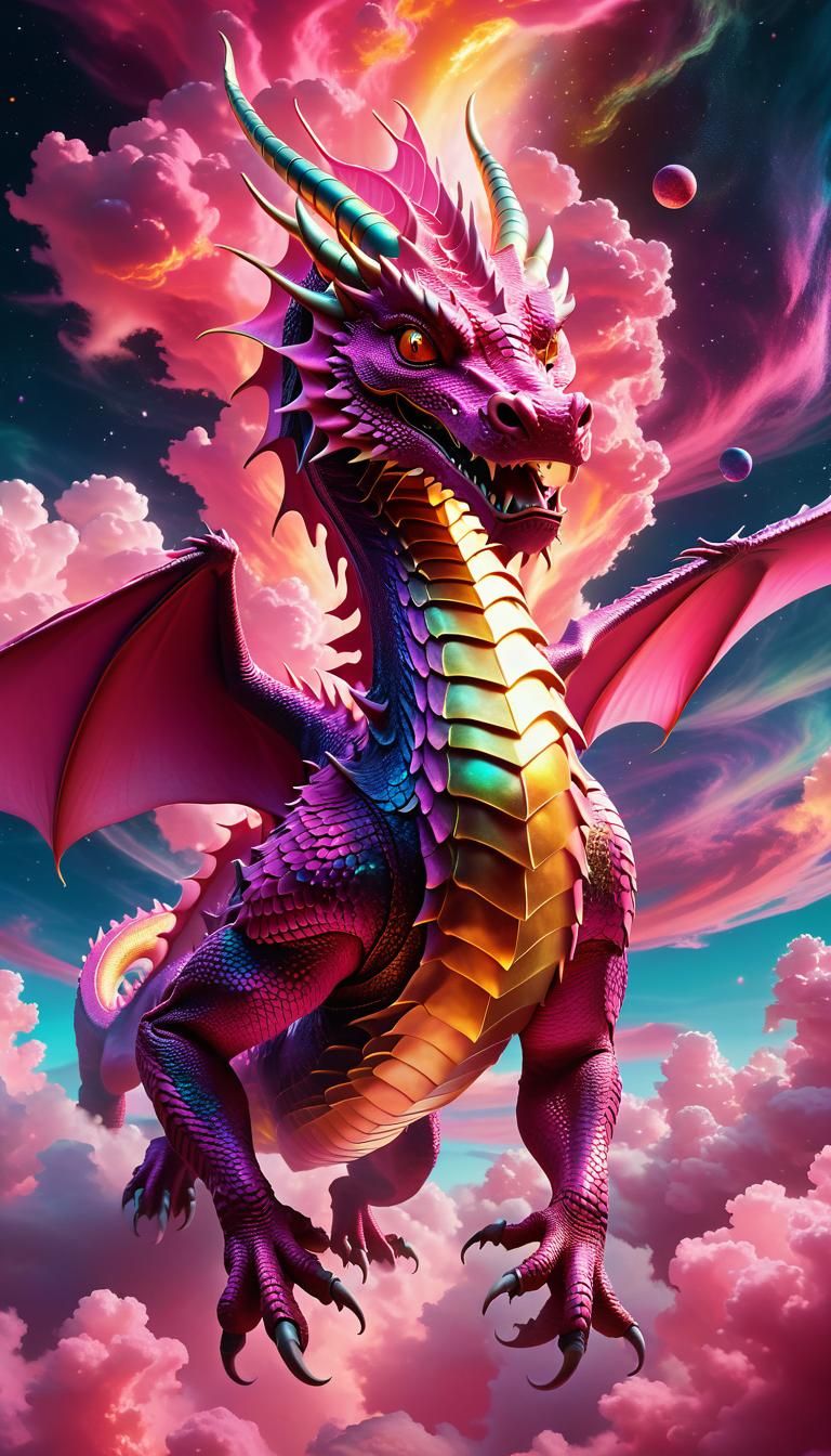 Pink dragon in the Astral Plane