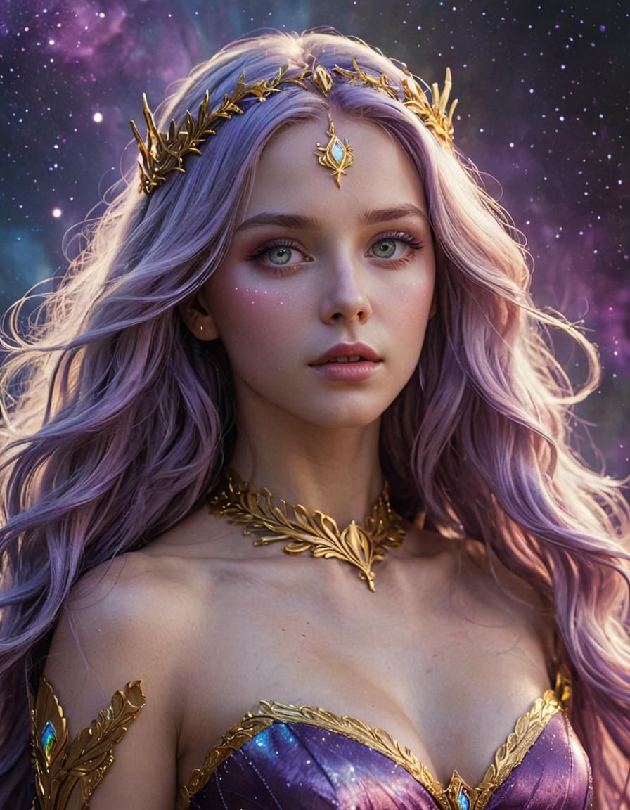 Enchanting Portrait of an Otherworldly Beauty in Mythical St...