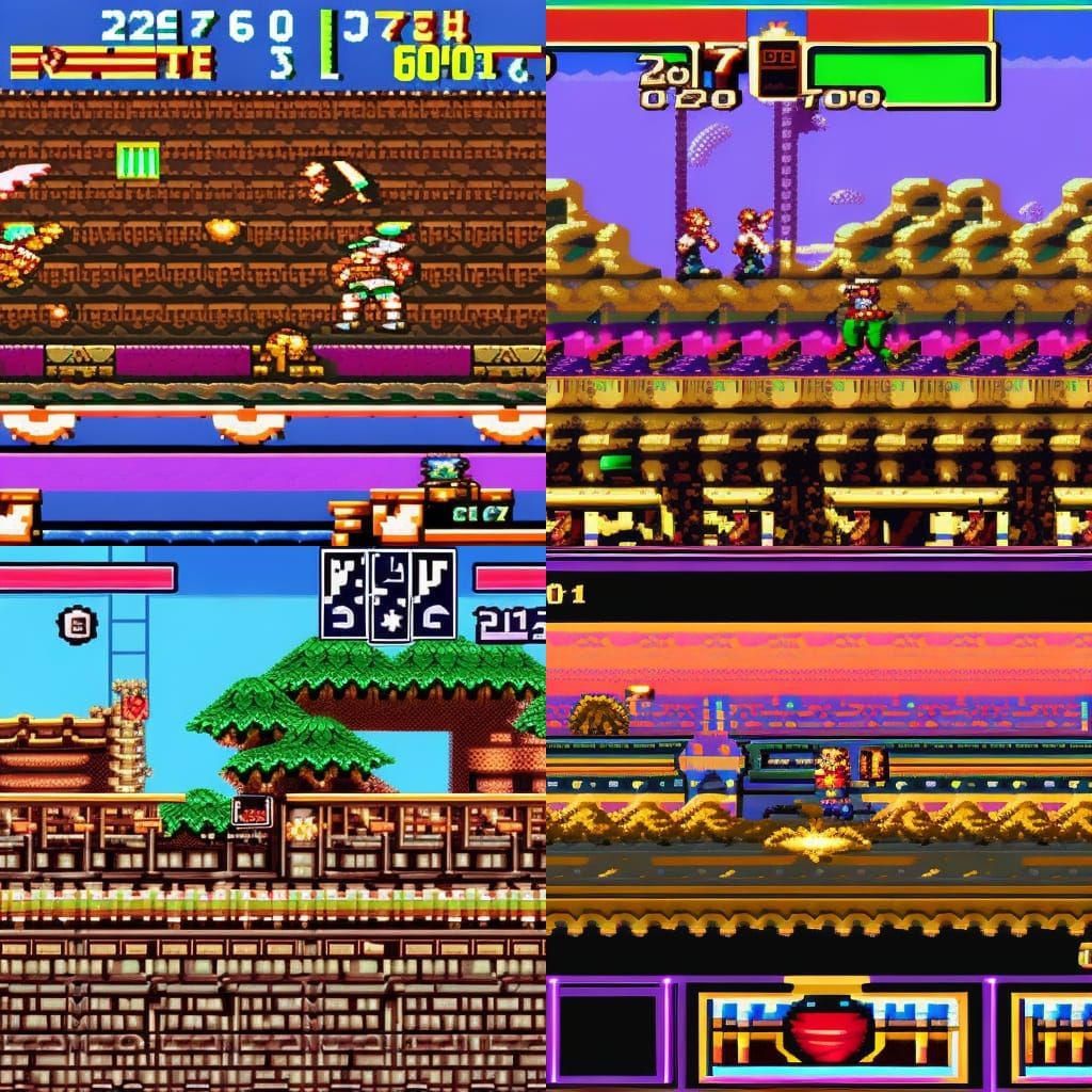 16bit-Style Video Game Characters in Street Fighter