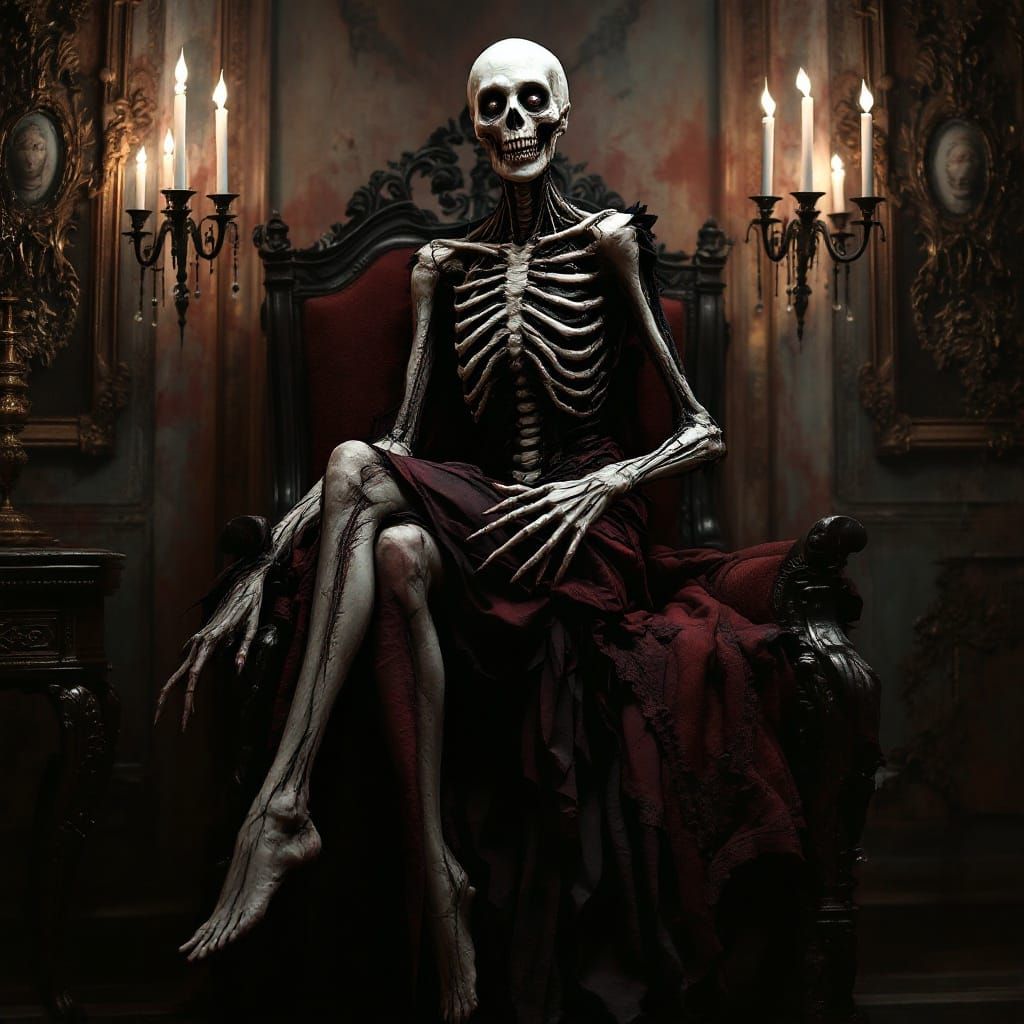 Victorian Figure Distorted by Body Dysmorphia in Dark Fantas...