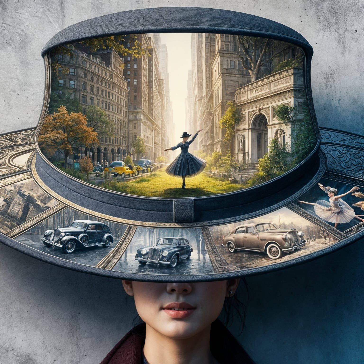 Stunning Multi-Scene Hat in Whimsical Style