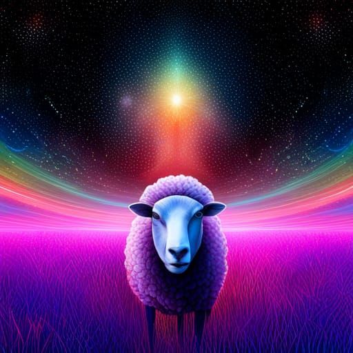 Purple cosmic sheep