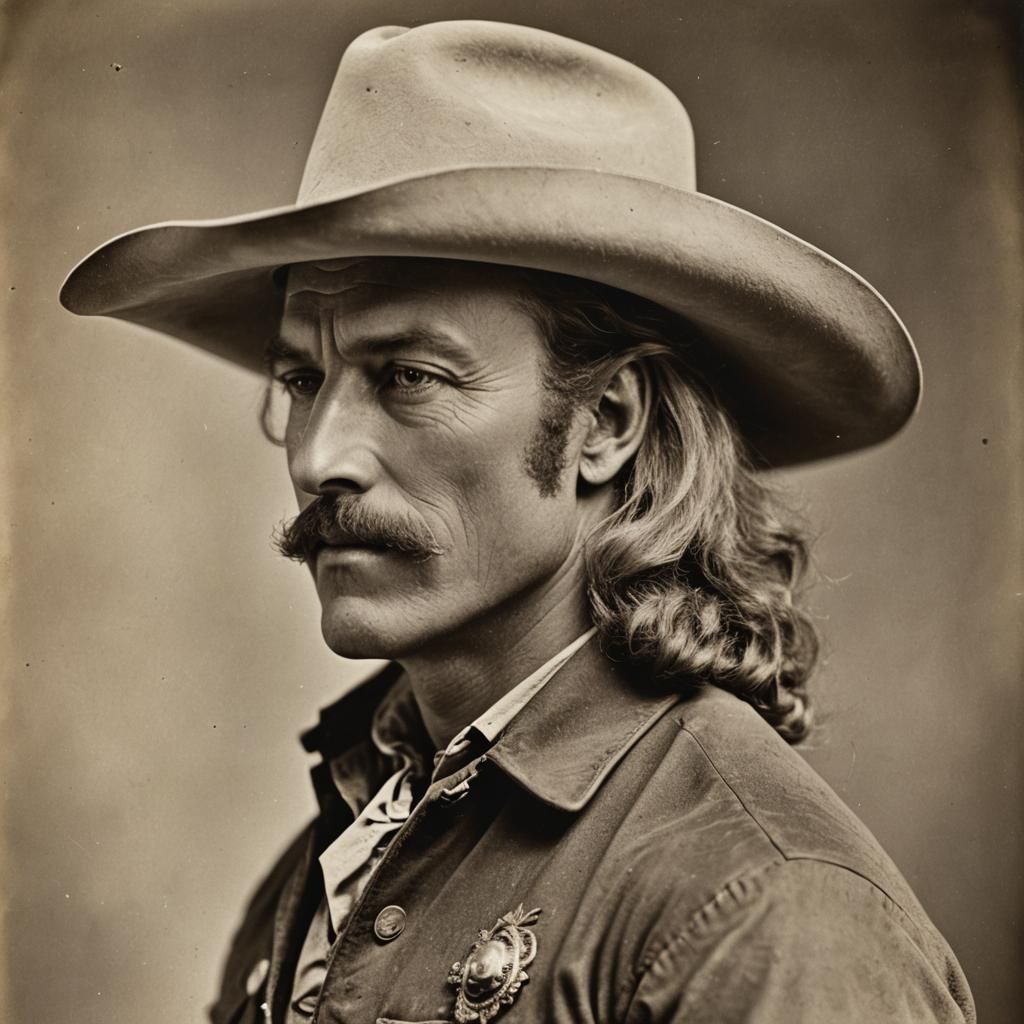 19th Century Cowboy Portrait of Buffalo Bill Cody