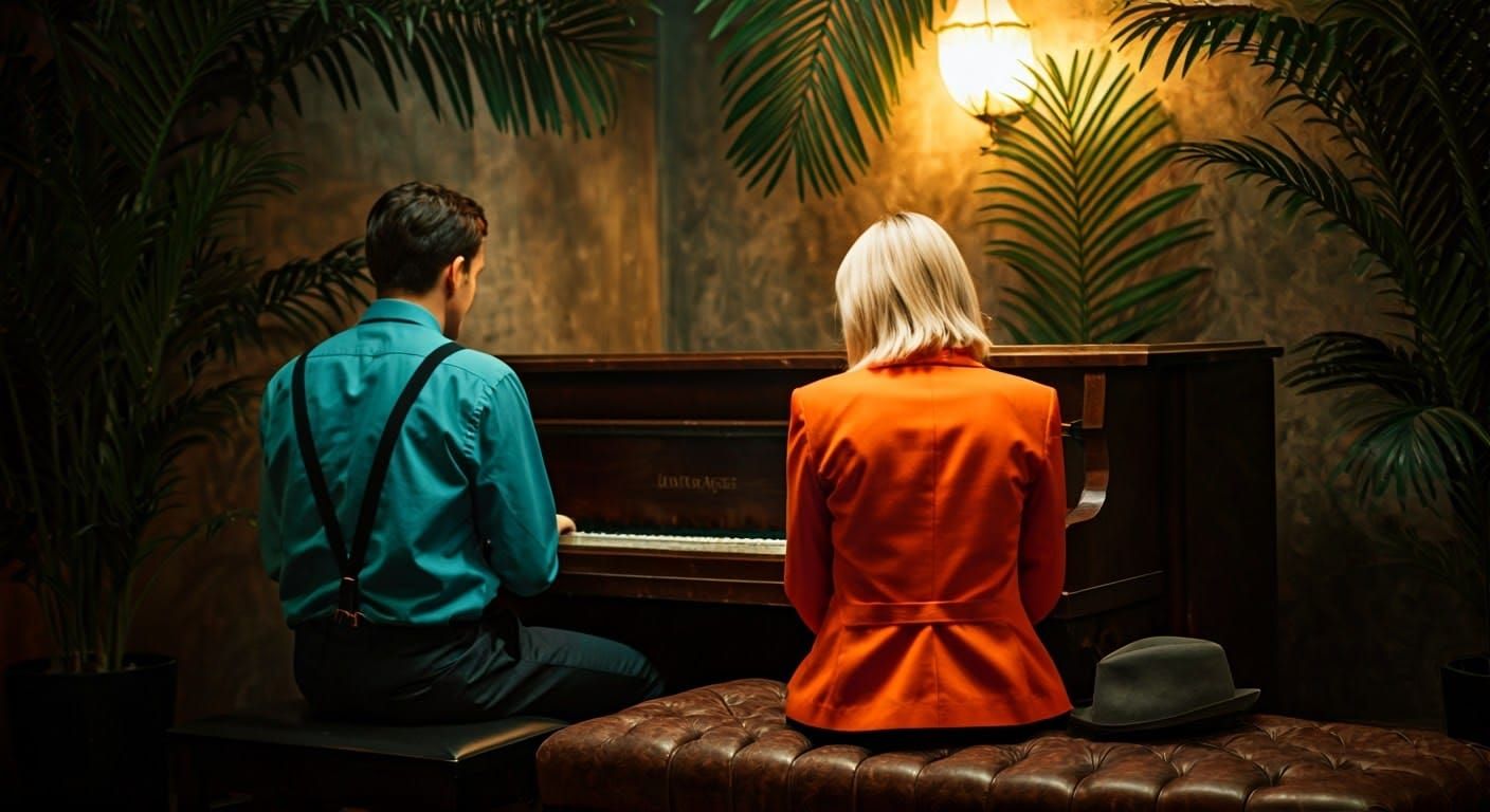 Mysterious Encounter in a Golden Glow