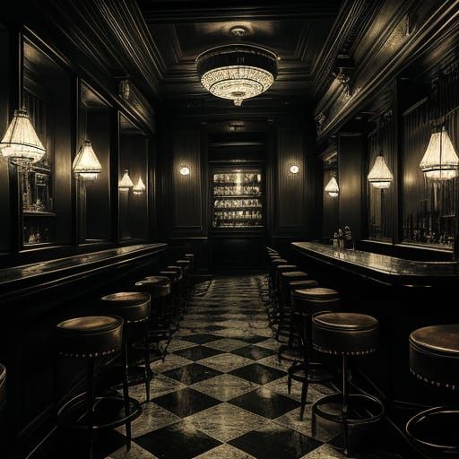 Art Deco Speakeasy in Boston, 1934