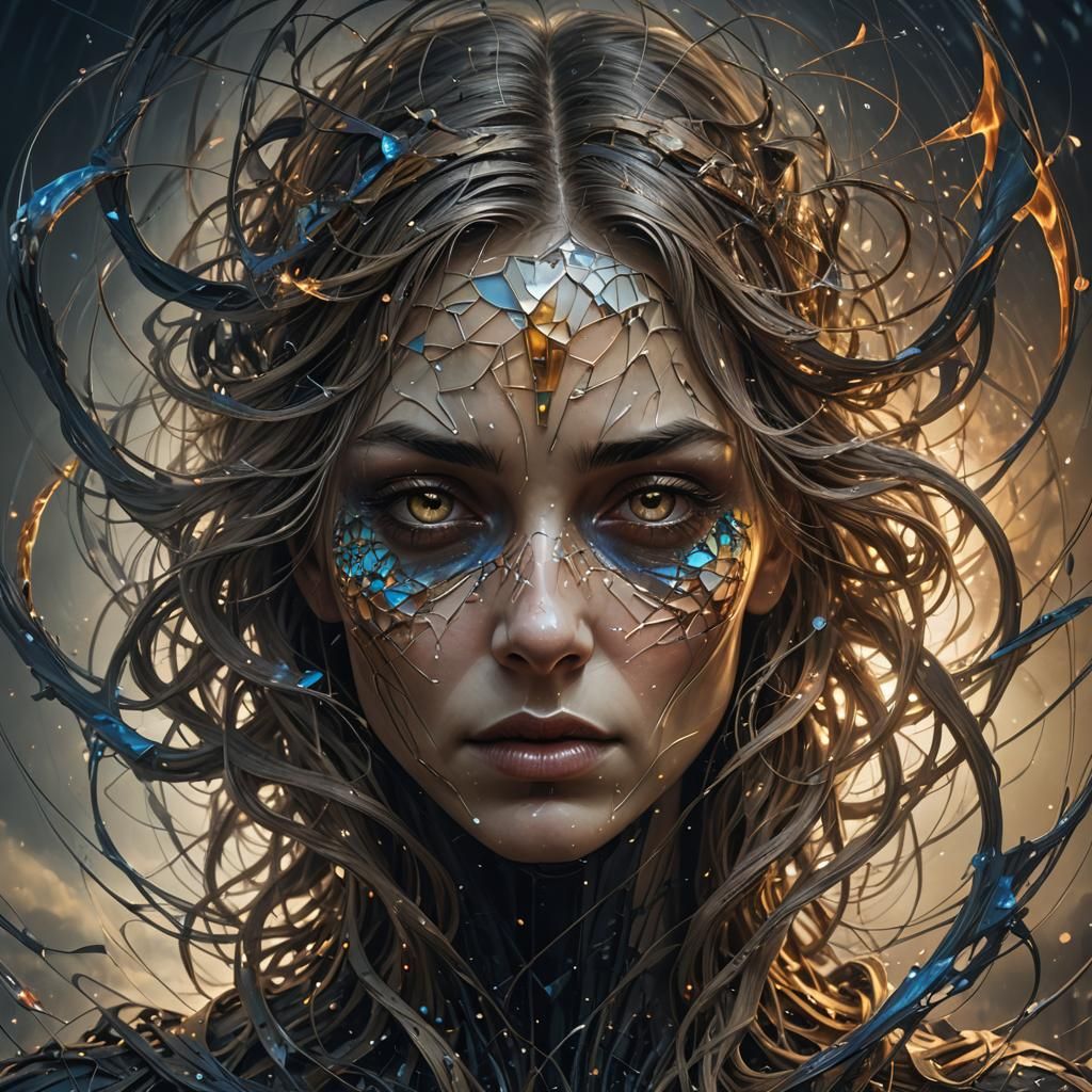 Dramatic Portrait of Deceit in Triadic Colors