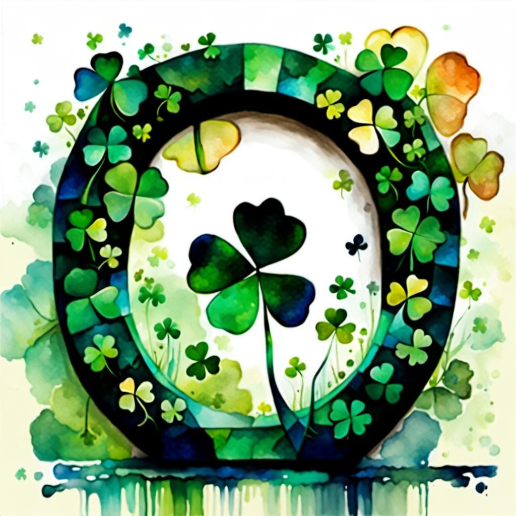 Surreal Horseshoe Blooms with Intricate Cubism Details